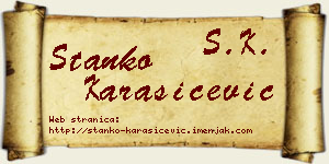 Stanko Karašićević vizit kartica